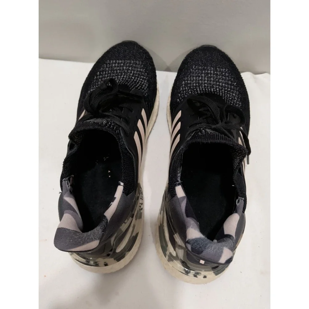 adidas UltraBoost 20 Black Pink Tint Mens Running Sneakers Sz 10 FV8330